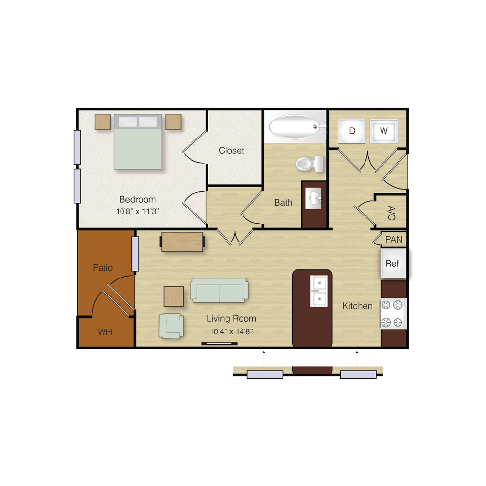 A3 - The Southwestern, luxury 1 & 2 bedroom apartments in Dallas