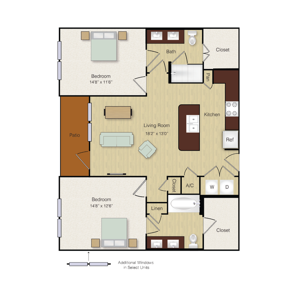 B1 - The Southwestern, luxury 1 & 2 bedroom apartments in Dallas