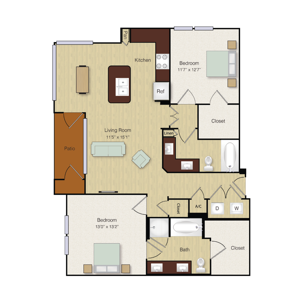 B2 - The Southwestern, luxury 1 & 2 bedroom apartments in Dallas